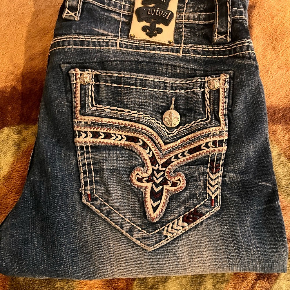 Mens rock revival jeans